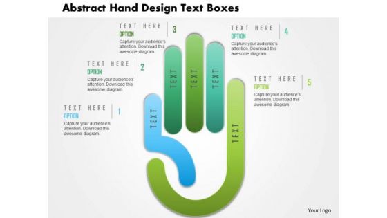 Business Daigram Abstract Hand Design Text Boxes Presentation Templets