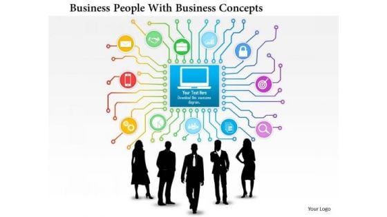 Business Daigram Business People With Business Concepts Presentation Templets