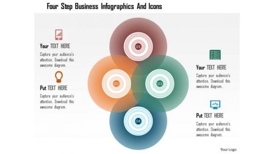 Business Daigram Four Step Business Infographics And Icons Presentation Templets