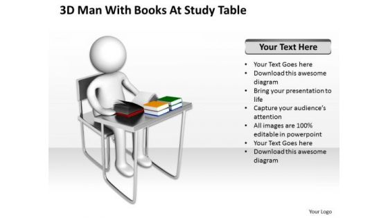 Business Development Process Diagram At Study Table PowerPoint Templates Ppt Backgrounds For Slides