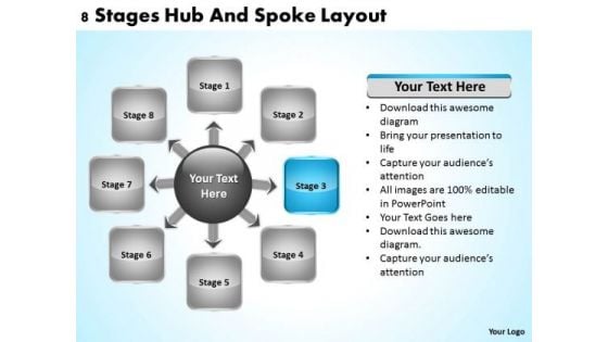 Business Development Process Flowchart 8 Stages Hub And Spoke Layout PowerPoint Slides Business Development Process Flowchart 8 Stages Hub And Spoke Layout PowerPoint Slides