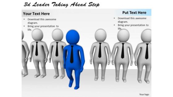 Business Development Strategy 3d Leader Taking Ahead Step Basic Concepts