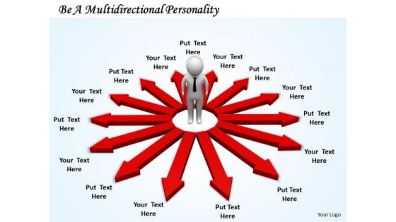 Business Development Strategy Be Multidirectional Personality 3d Characters