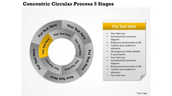 Business Development Strategy Circular Process 5 Stages Corporate