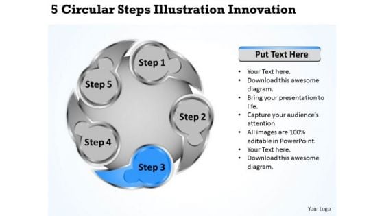 Business Development Strategy Circular Steps Illustration Innovation Growth