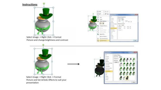 Business Development Strategy Patricks Day Pot With Coins Icons Images