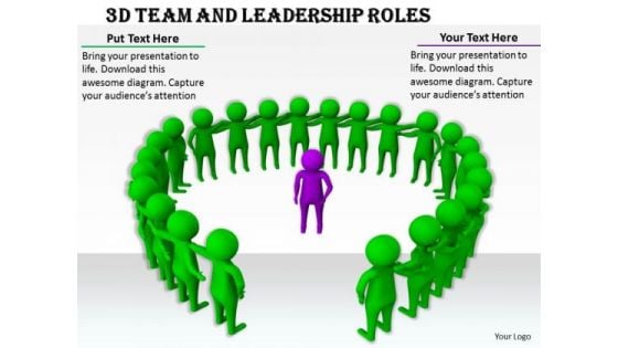 Business Development Strategy Template 3d Team And Leadership Roles Basic Concepts