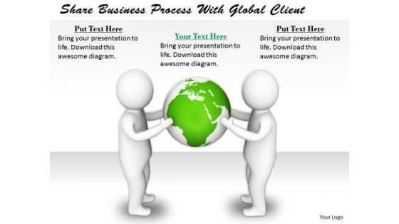 Business Development Strategy Template Share Process With Global Client Concept