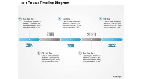 Business Diagram 2014 To 2022 Timeline Diagram Presentation Template