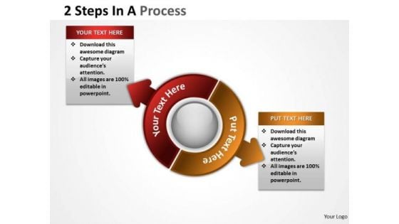 Business Diagram 2 Steps In A Process 1