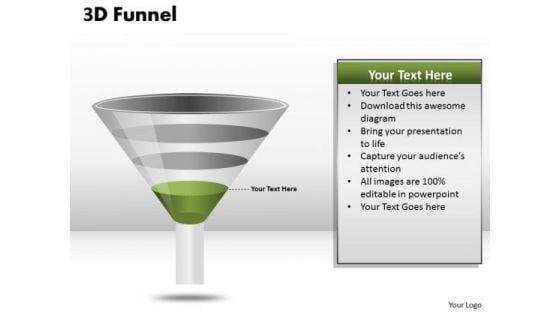 Business Diagram 3 Staged Result Funnel Diagram Business Cycle Diagram