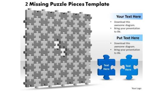 Business Diagram 3d 10x10 Missing Puzzle Piece Strategic Management