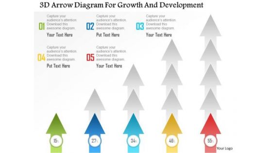 Business Diagram 3d Arrow Diagram For Growth And Development Presentation Template