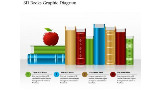Business Diagram 3d Books Graphic Diagram PowerPoint Ppt Presentation