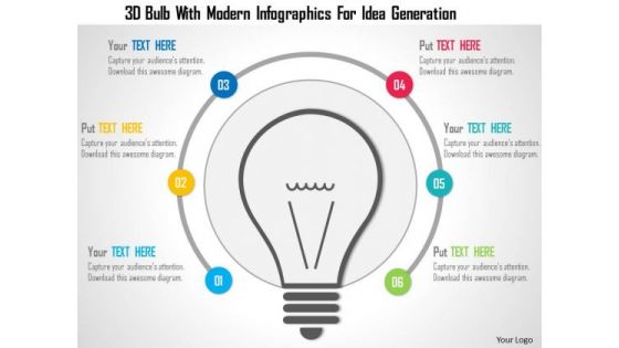 Business Diagram 3d Bulb With Modern Infographics For Idea Generation Presentation Template Business Diagram 3d Bulb With Modern Infographics For Idea Generation Presentation Template