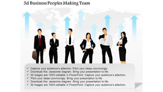 Business Diagram 3d Business Peoples Making Team Presentation Template