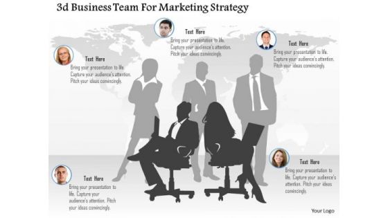 Business Diagram 3d Business Team For Marketing Strategy Presentation Template