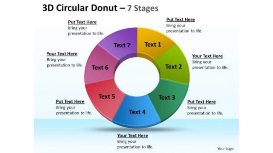 Business Diagram 3d Circular Donut 7 Circular Stages Sales Diagram Business Diagram 3d Circular Donut 7 Circular Stages Sales Diagram