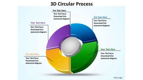 Business Diagram 3d Circular Process Business Framework Model