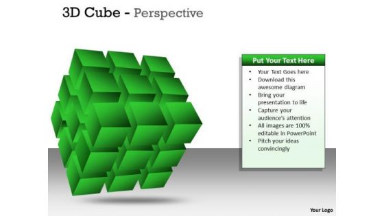 Business Diagram 3d Cube Perspective Ppt Business Cycle Diagram