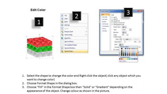 Business Diagram 3d Cubes Colorful Style Sales Diagram