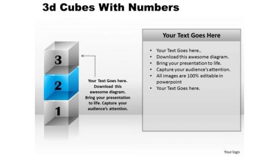 Business Diagram 3d Cubes With Numbers Business Cycle Diagram