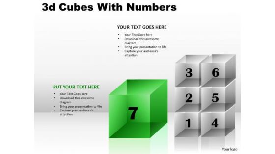 Business Diagram 3d Cubes With Numbers Marketing Diagram