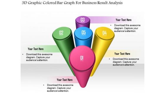 Business Diagram 3d Graphic Colored Bar Graph For Business Result Analysis Presentation Template
