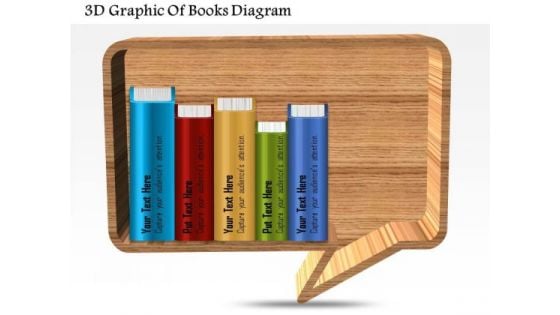 Business Diagram 3d Graphic Of Books Diagram PowerPoint Ppt Presentation