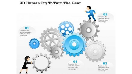 Business Diagram 3d Human Try To Turn The Gear Presentation Template Business Diagram 3d Human Try To Turn The Gear Presentation Template