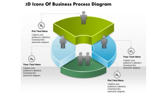 Business Diagram 3d Icons Of Business Process Diagram PowerPoint Ppt Presentation