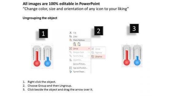 Business Diagram 3d Icons With Thermometer Diagram PowerPoint Ppt Presentation