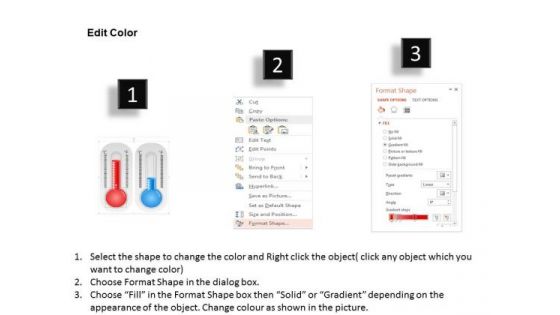 Business Diagram 3d Icons With Thermometer Diagram PowerPoint Ppt Presentation