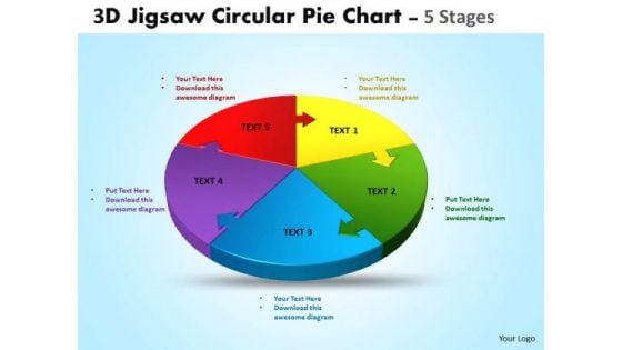 Business Diagram 3d Jigsaw Circular Templates Pie Chart 5 Stages Strategy Diagram Business Diagram 3d Jigsaw Circular Templates Pie Chart 5 Stages Strategy Diagram