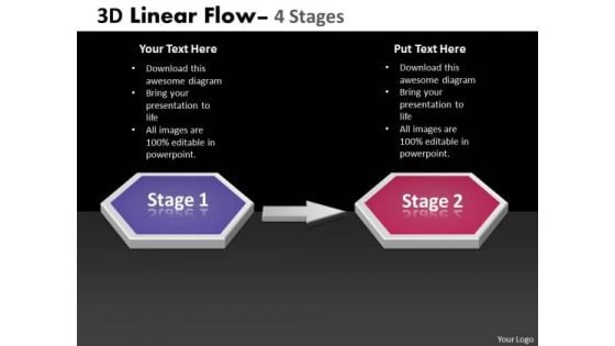 Business Diagram 3d Linear Flow