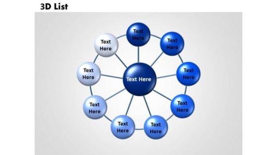 Business Diagram 3d List Diagram Business Cycle Diagram