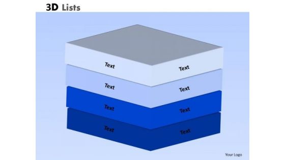 Business Diagram 3d Lists PowerPoint Slides And Ppt Strategy Diagram