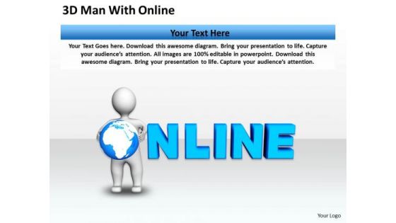 Business Diagram 3d Man With Online PowerPoint Templates