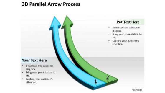 Business Diagram 3d Parallel Arrow Process 2 Strategy Diagram