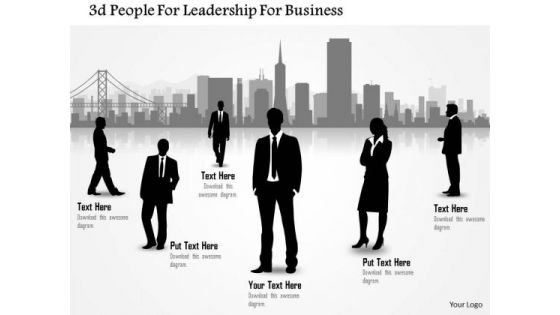 Business Diagram 3d People For Leadership For Business Presentation Template