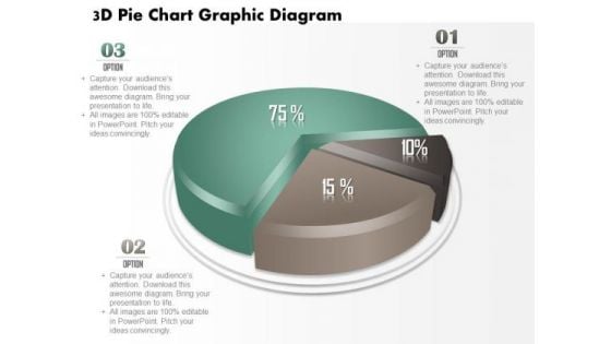 Business Diagram 3d Pie Chart Graphic Diagram PowerPoint Ppt Presentation