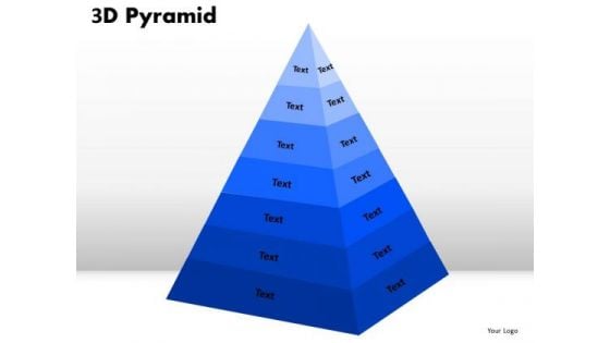 Business Diagram 3d Pyramid 7 Stages With Process Flow Marketing Diagram