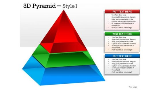 Business Diagram 3d Pyramid Design For Business Marketing Diagram