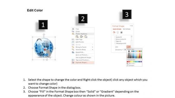 Business Diagram 3d World Globe Enclosed In Arrow Location Icon Presentation Template