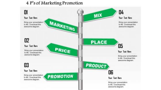 Business Diagram 4 P S Of Marketing Promotion PowerPoint Ppt Presentation