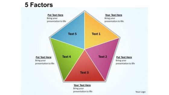 Business Diagram 5 Factors PowerPoint Slides 3 Business Framework Model