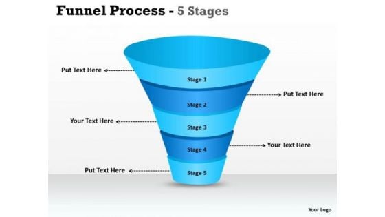 Business Diagram 5 Step Business Funnel Process Diagram Sales Diagram