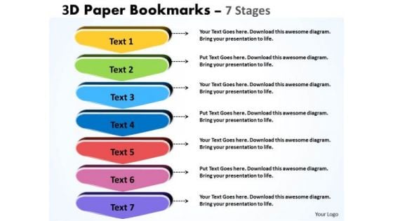 Business Diagram 7 Staged Bookmark Design Diagram Sales Diagram