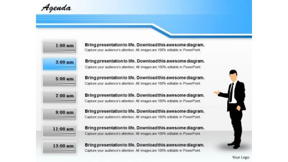 Business Diagram 7 Staged Process Diagram Strategic Management