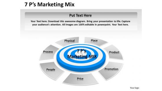 Business Diagram 7p Marketing Mix Sales Diagram